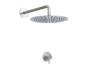 QTOO - Stainless steel shower mixer with overhead shower _ d line